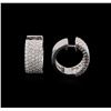 Image 2 : 18KT White Gold 1.24ctw Diamond Earrings