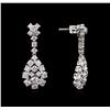 Image 2 : 2.59ctw Diamond Earrings - 14KT White Gold