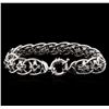 Image 2 : 14KT White Gold Star Shape Link Design Bracelet