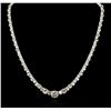 Image 2 : 32.76ctw Diamond Necklace - 18KT White Gold