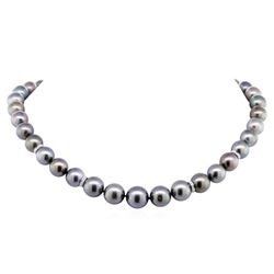 0.23ctw Tahitian Cultured Pearl and Diamond Necklace