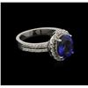 Image 1 : 2.81ct Tanzanite and Diamond Ring - 14KT White Gold