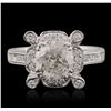 Image 2 : 18KT White Gold 3.13ctw Diamond Ring