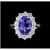 Image 2 : 14KT Two-Tone Gold 2.38ct Tanzanite and Diamond Ring