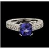 Image 2 : 14KT White Gold 1.98ct Tanzanite and Diamond Ring