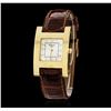 Image 1 : Chopard 18KT Yellow Gold H Square Watch