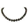 Image 1 : Tahitian Cultured Pearl Necklace With Diamond Clasp