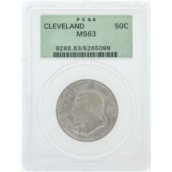 1936 PCGS Graded MS63 Cleveland Commemorative Half Dollar Silver Coin