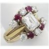 Image 4 : 3.00ctw Diamond and Ruby Ring Set - 18KT Yellow Gold