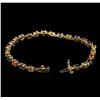 Image 3 : 8.85ctw Multi Color Sapphire Bracelet - 14KT Yellow Gold