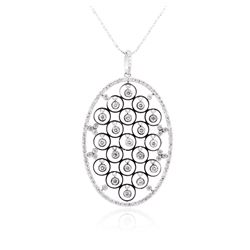 14KT White Gold 1.47ctw Diamond Pendant With Chain