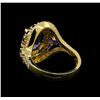 Image 3 : 4.66ctw Multi Gemstone and Diamond Ring - 14KT Yellow Gold