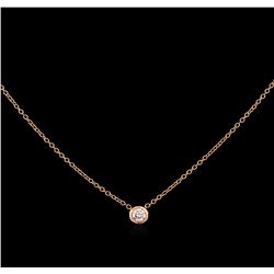 0.09ct Diamond Necklace - 14KT Rose Gold