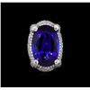 Image 2 : 14KT White Gold GIA Certified 33.85ct Tanzanite and Diamond Ring