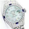 Image 1 : Rolex Stainless Steel Diamond and Sapphire DateJust Ladies Watch