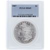 Image 1 : 1887 PCGS MS65 Morgan Silver Dollar