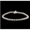 Image 1 : 4.82ctw Fancy Brown Diamond Tennis Bracelet - 14KT White Gold
