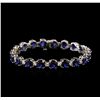 Image 1 : 14KT White Gold 15.12ctw Sapphire and Diamond Bracelet