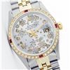 Image 1 : Rolex Two-Tone 1.00ctw Diamond and Ruby DateJust Men's Watch