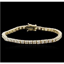 14KT Yellow Gold 4.60ctw Diamond Tennis Bracelet