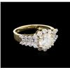 Image 1 : EGL INT Cert 1.63ctw Diamond Ring - 14KT Yellow Gold