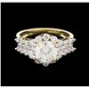 Image 2 : EGL INT Cert 1.63ctw Diamond Ring - 14KT Yellow Gold