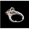Image 3 : 3.00ct Smoky Quartz and Diamond Ring - 18KT White Gold