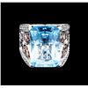 Image 2 : 20.00ct Multi Gemstone and Diamond Ring - 14KT White Gold