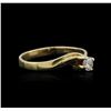 Image 1 : 14KT Yellow Gold 0.25ct Diamond Solitaire Ring