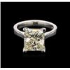 Image 2 : 5.00ct EGL USA Certified Diamond Solitaire Ring - Platinum