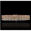 Image 2 : 14KT Three-Tone Gold 6.54ctw Diamond Bracelet