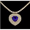 Image 2 : 14KT Yellow Gold 13.62ct Tanzanite and Diamond Necklace