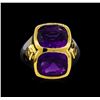 Image 2 : Crayola 8.90ctw Amethyst Ring - .925 Silver