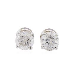 1.25ctw Diamond Stud Earrings - 14KT White Gold