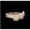 Image 1 : 0.49ctw Diamond Ring - 14KT Tri-Tone Gold