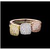 Image 2 : 0.49ctw Diamond Ring - 14KT Tri-Tone Gold