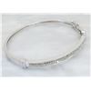 Image 2 : 2.50ctw Diamond Bangle Bracelet - 14KT White Gold