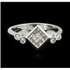 Image 1 : 18KT White Gold 0.40ctw Diamond Ring