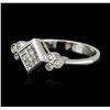 Image 2 : 18KT White Gold 0.40ctw Diamond Ring