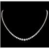 Image 1 : 18KT White Gold 15.80ctw Diamond Necklace