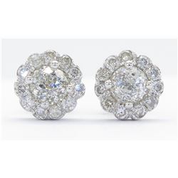 1.19ctw Diamond Earrings - 14KT White Gold