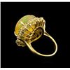 Image 3 : 12.07ct Opal and Diamond Ring - 14KT Yellow Gold