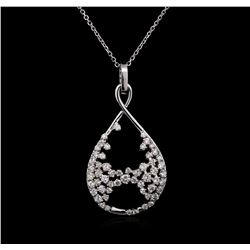 1.21ctw Diamond Pendant With Chain - 14KT White Gold