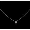 Image 2 : 0.09ct Diamond Necklace - 14KT White Gold