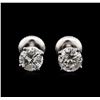 1.27ctw Diamond Stud Earrings - 14KT White Gold