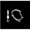 Image 2 : 0.04ctw Diamond Earrings - 14KT White Gold