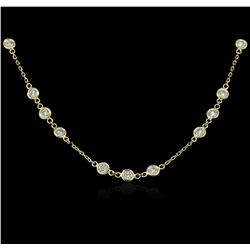 14KT Yellow Gold 2.96ctw Diamond Necklace