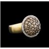 14KT Yellow Gold 1.79ctw Brown Diamond Ring