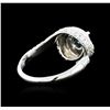 Image 3 : 14KT White Gold 1.29ctw Fancy Blue Diamond Ring