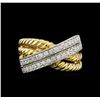 Image 1 : 0.75ctw Diamond Ring - 14KT Two-Tone Gold